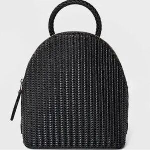 New Black Vintage Threqd Woven Backpack Purse
